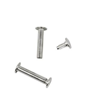 Binding screws with hammertop, nickel-plated 25 mm