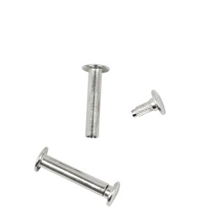 Binding screws with hammertop, nickel-plated 27 mm