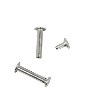 Binding screws with hammertop, nickel-plated 28 mm