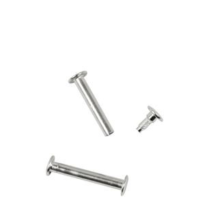 Knihařské šrouby s vtlačovací hlavou, poniklované 30 mm