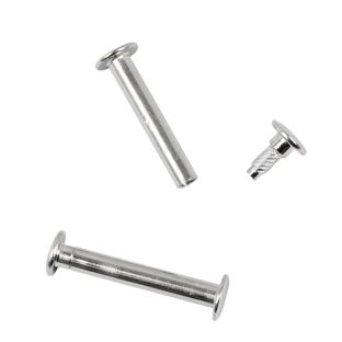 Binding screws with hammertop, nickel-plated 33 mm