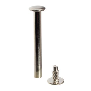 Binding screws with hammertop, nickel-plated 40 mm