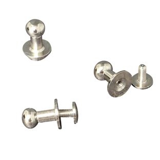Nýtovací knoflíky k našroubování, 13 mm, poniklované 
