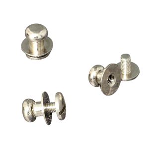 Nýtovací knoflíky k našroubování, 7 mm, poniklované 