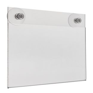 Acrylic pockets with suction cups landscape | A5