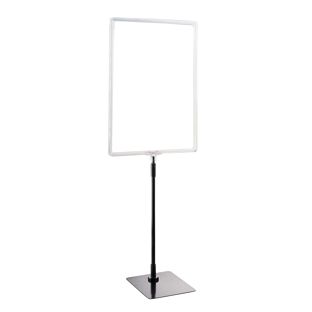 Poster frame with base and mount (set) A3 transparent  | Base: black  | Aluminium rod adjustable from 350 to 550 mm 