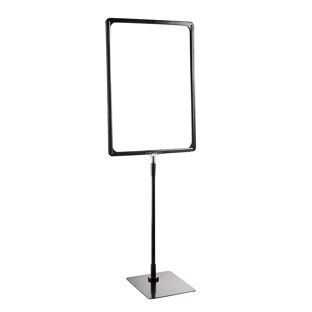 Poster frame with base and mount (set) A3 black  | Base: black  | Aluminium rod adjustable from 350 to 550 mm 