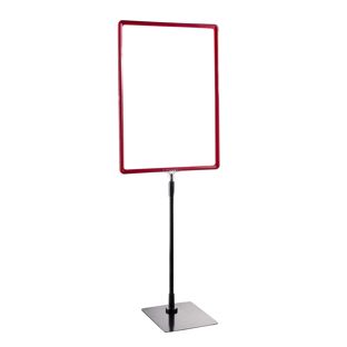 Poster frame with base and mount (set) A3 red  | Base: black  | Aluminium rod adjustable from 350 to 550 mm 