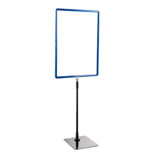 Poster frame with base and mount (set) A3 blue  | Base: black  | Aluminium rod adjustable from 350 to 550 mm 