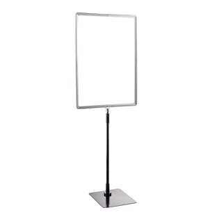 Poster frame with base and mount (set) A3 grey  | Base: black  | Aluminium rod adjustable from 350 to 550 mm 