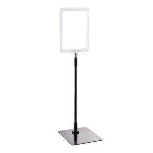 Poster frame with base and mount (set) A5 transparent  | Base: black  | Aluminium rod adjustable from 350 to 550 mm 