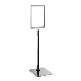 Poster frame with base and mount (set) A5 grey  | Base: black  | Aluminium rod adjustable from 350 to 550 mm 