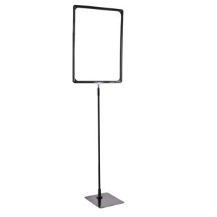 Poster frame with base and mount (set) A3 black  | Base: black  | Aluminium rod adjustable from 600 to 900 mm 