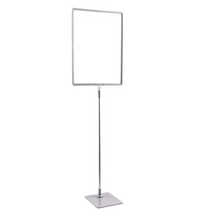 Poster frame with base and mount (set) A3 grey  | Base: grey  | Aluminium rod adjustable from 600 to 900 mm 