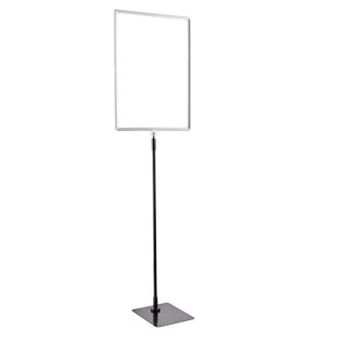 Poster frame with base and mount (set) A3 grey  | Base: black  | Aluminium rod adjustable from 600 to 900 mm 