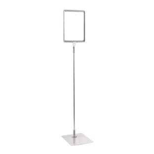 Poster frame with base and mount (set) A5 grey  | Base: grey  | Aluminium rod adjustable from 600 to 900 mm 