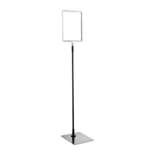 Poster frame with base and mount (set) A5 grey  | Base: black  | Aluminium rod adjustable from 600 to 900 mm
 