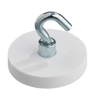 Rubber-coated magnet with hook 31 mm | null