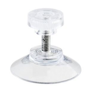 Thumb screw suction cups 30 mm | M4, 10 mm long  | knurled nut made of transparent plastic 