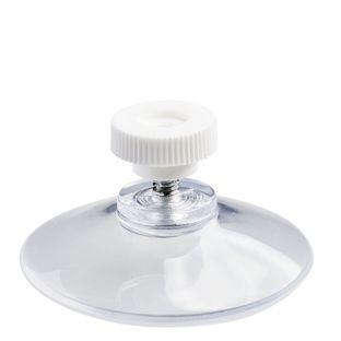 Thumb screw suction cups 40 mm | M4, 6 mm long  | knurled nut made of white plastic 