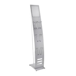 Leaflet holder TEC-ART Slim stand with magnetic frame and leaflet trays 