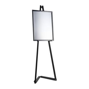 Mobile aluminium easel with snap frame black  | 1500 mm | A2 420 x 594 mm 