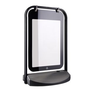 Pavement sign SWING-STOP A2 with water base, black 