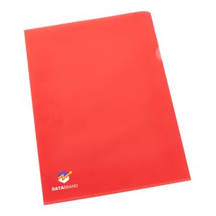 Cut flush folders A4 printed 3-coloured | Screen printing | red | PP | 120 µm | grained