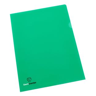 Cut flush folders A4 printed 2-coloured | Screen printing | green | PP | 120 µm | grained