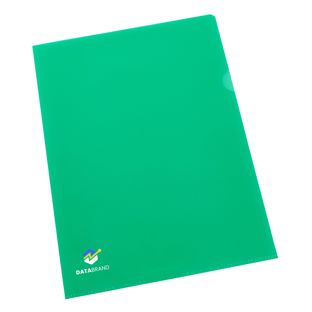 Cut flush folders A4 printed 3-coloured | Screen printing | green | PP | 120 µm | grained