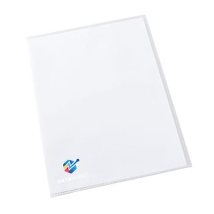 Cut flush folders A4 printed 4-coloured | Screen printing | transparent | PP | 120 µm | grained