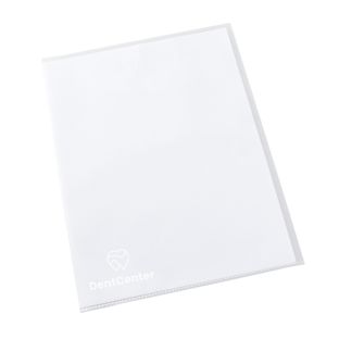 Cut flush folders A4 printed 1-coloured | Screen printing | transparent | PP | 160 µm | smooth