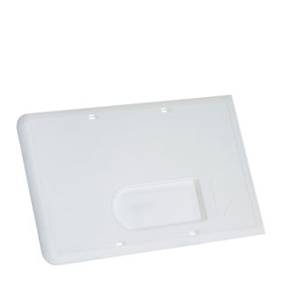 Credit card sleeves hard plastic with thumb slot white  | thumb slot 