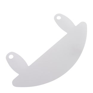 Plastic fasteners, semicircular, transparent 