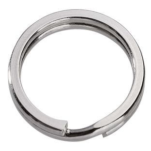 Key rings, nickel-plated, flat 20 mm