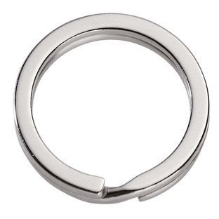 Key rings, nickel-plated, flat 25 mm