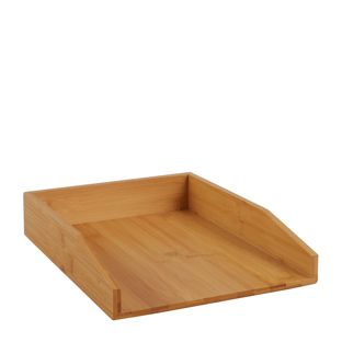 Wooden paper tray organiser 