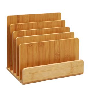 Wooden letter organiser with 5 slots 