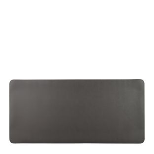 Leatherette desk pad dark grey  | 90 x 43 cm 