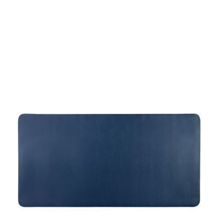 Leatherette desk pad dark blue  | 80 x 40 cm 