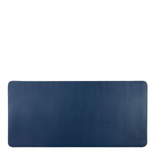 Leatherette desk pad dark blue  | 90 x 43 cm 
