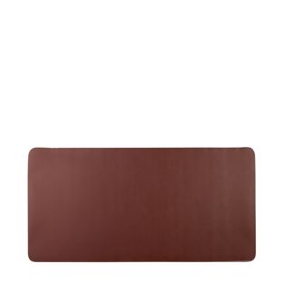 Leatherette desk pad dark brown  | 80 x 40 cm 