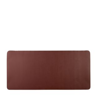 Leatherette desk pad dark brown  | 90 x 43 cm 