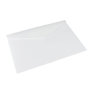 Document pouch A4, with hook and loop fastener, up to 135 sheets, PP film, white 