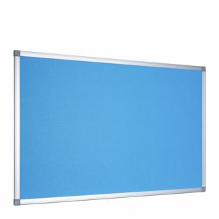 Plstěná nástěnka s hliníkovým rámem, 60 x 90 cm světle modrá 