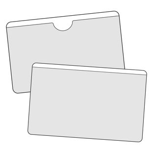 Business card pockets, self-adhesive, PP foil 