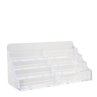 Business card holders, 8 compartments, landscape, transparent 