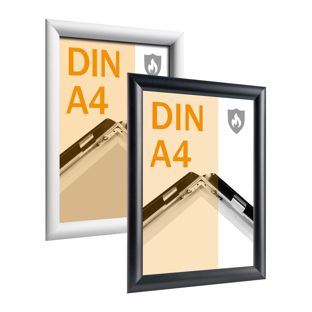 Fire protection snap frame A4 with fire rating certificate B-s1, d0 