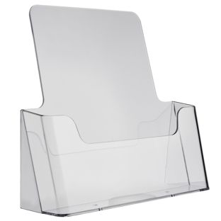 Leaflet holder, polystyrene, transparent PTXF 1 x A4 