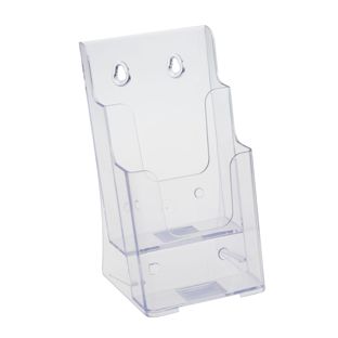 Wall-mounted/free-standing leaflet holder, polystyrene, transparent PTXC 2 x 1/3 A4 